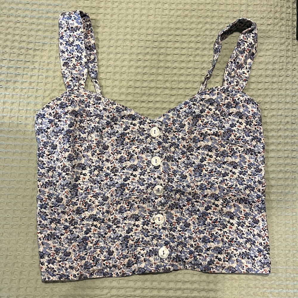 Abercrombie linen crop cami size S